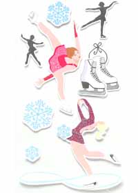 Figure Skating  Scrapbooking Kits, Paper Supplies for Ice Skaters